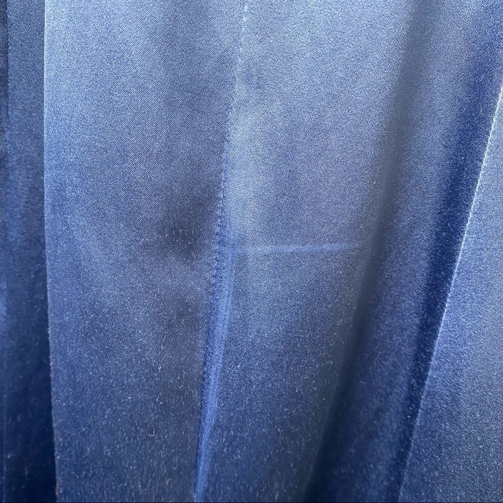 Ralph Lauren Vintage Deep Sky Blue Duchess Silk Satin Gown with Train - Picture 8 of 17
